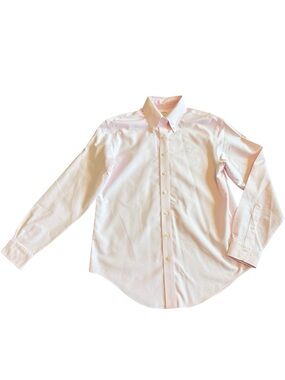 Brooks Brothers Button Down Shirt Pink All Supima Cotton Long Sleeve Size 10